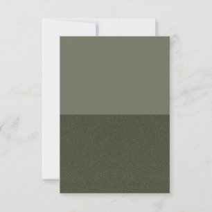 Modern Moss Green Flat Note Kaart Sjabloon - Aange