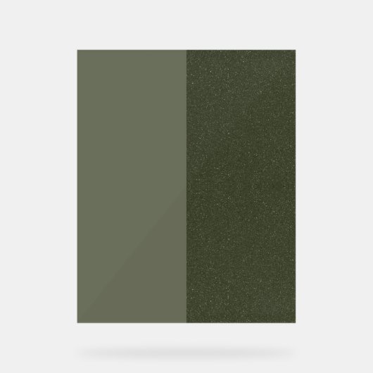 Modern Moss Green Panel Acryl Sign – Aanpassen Bord (Voorkant)