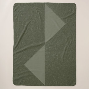 Modern Moss Green Sherpa Blanket – Aangepast Gezel Deken