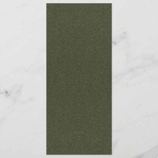 Modern Moss Green Texture Flat Menu –  (Voorkant)
