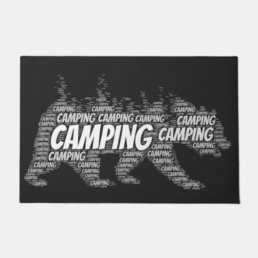 Modern Mountain Black Beer Walking Deurmat (Voorkant)