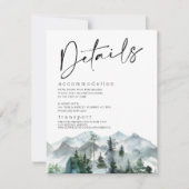 Modern Mountains Wilderness Mariage Détails Carte (Devant)