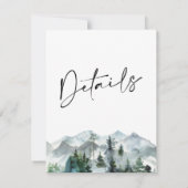 Modern Mountains Wilderness Mariage Détails Carte (Dos)