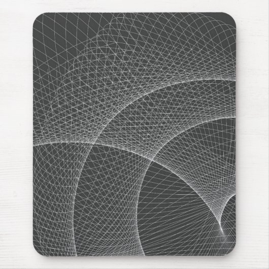Modern mousepad, grijs, wit, abstract muismat (Voorkant)