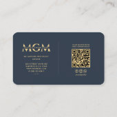 Modern Mover Moving Expert Monogram Blauw Visitekaartje (Achterkant)