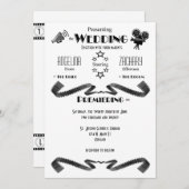 Modern Movie Buff Wedding Uitnodiging (Voorkant / Achterkant)