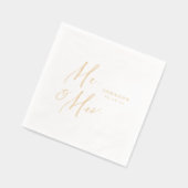 Modern Mr. and Mrs. script minimalist wedding (Gauche)