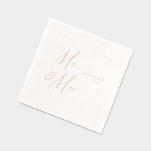 Modern Mr. and Mrs. script minimalist wedding (Gauche)