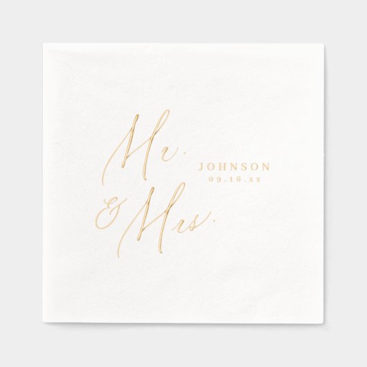 Modern Mr. and Mrs. script minimalist wedding (Recto)