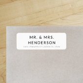 Modern Mr & Mrs. | Minimale stijl | Retouradres Etiket