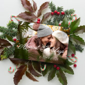 Modern Mrs. & Mrs Gelukkig Feestdagen Kerstmis Save The Date