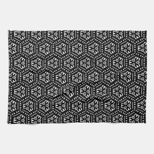 Modern Mud Cloth Ethnic Pattern Kitchen Towel Theedoek (Horizontaal)