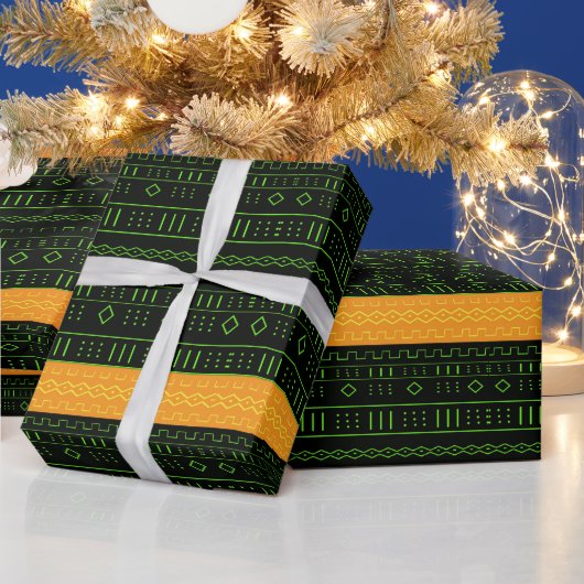 Modern Mudcloth Cadeaupapier (Feestdagen)