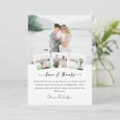 Modern Multi Afbeelding Liefde & Bedankt bruiloft (Staand voorkant)