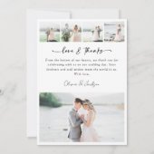 Modern Multi Afbeelding Liefde & Bedankt bruiloft (Achterkant)