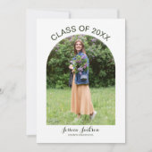 Modern Multi Photo Arch High School Invitation (Devant)