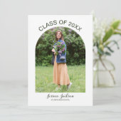 Modern Multi Photo Arch High School Invitation (Debout devant)