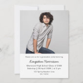 Modern Multi Photo Boy Graduation Invitation (Devant)