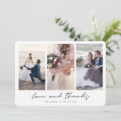 Modern Multi Photo Collage Amour et Merci Mariage (Debout devant)