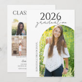 Modern Multi Photo Graduation Invitation (Devant / Derrière)