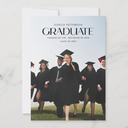 Modern Multi Photo University Afstuderen Afstudere Aankondiging (Voorkant)