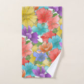Modern Multicolor Waterverf Floral Bad Handdoek (Handdoek)