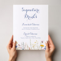 Modern Multicolor Wildflower Signature Drinken Sig