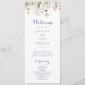 Modern Multicolor Wildflower Wedding Programma (Voorkant)