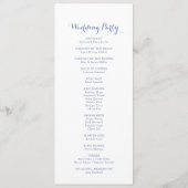 Modern Multicolor Wildflower Wedding Programma (Achterkant)