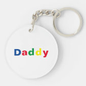 Modern Multicolored papa Sleutelhanger (Achterkant)