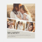 Modern Mummy Photo Strip Collage Fleece Deken (Voorkant)