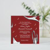 Modern Music Wedding Theme Uitnodiging (Staand voorkant)