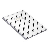 Modern Mustache Pattern - Aangepast notebook Notitieboek (Rechterzijde)