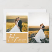 Modern Mustard Yellow Photo Collage Hartelijk dank (Voorkant)