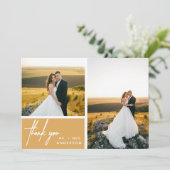 Modern Mustard Yellow Photo Collage Hartelijk dank (Staand voorkant)