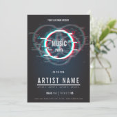 Modern muziekparty flyer Announcement Kaart (Staand voorkant)