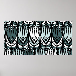 Modern naadloos  abstract patroon met simp poster