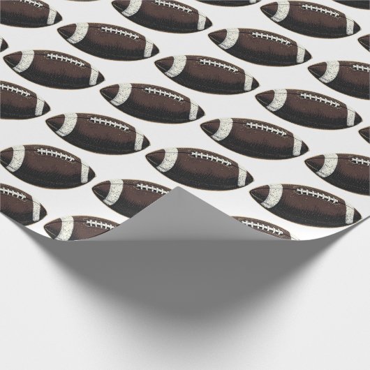 Modern Naadloos Patroon Amerikaans Football Cadeaupapier (Hoek)