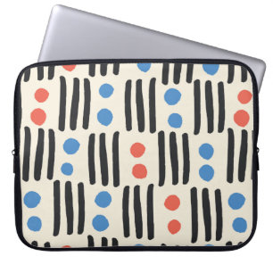 Modern naadloos patroon met strepen en stippen in laptop sleeve