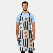 Modern naadloos patroon met strepen en stippen in schort (Gedragen)