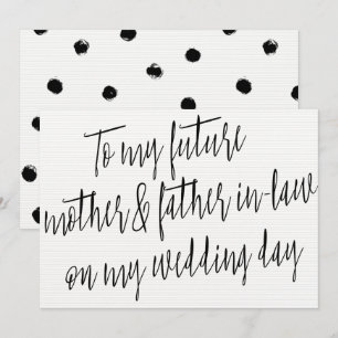 Modern "Naar mijn toekomstige moeder en schoonvade Kaart