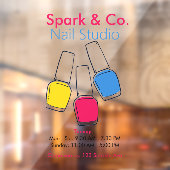 Modern Nail Bar | Colorful Nail Studio Raamsticker (Vel 2)