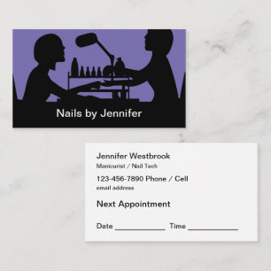Modern Nail Manicure Appointment Visitekaartjes