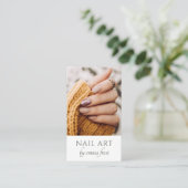 Modern Nail Tech Foto Visitekaartje (Staand voorkant)