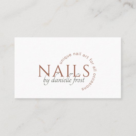 Modern Nail Tech Visitekaartje (Voorkant)