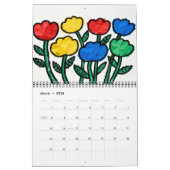 Modern Naive Floral Art Calendar Kalender (Mar 2026)