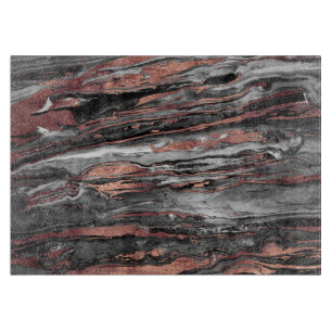 Modern nam gouden samenvatting marbleized verf toe snijplank