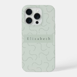 Modern Name Sage Green iPhone 15 Pro Hoesje