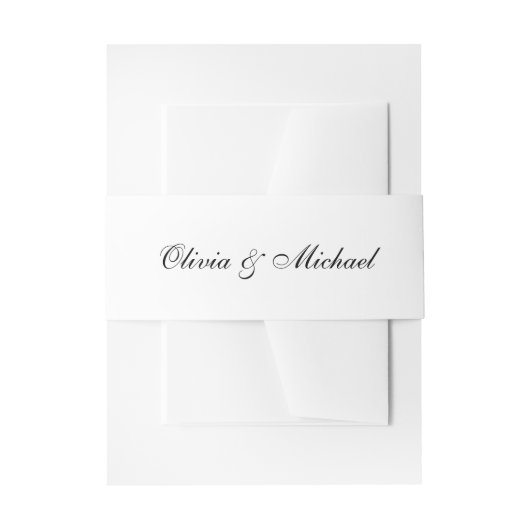 Modern Name Script Wedding Uitnodigingen Wikkel (Voorkant Voorbeeld)