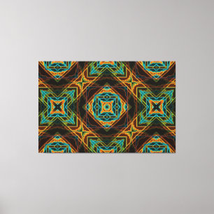 Modern Native American 19 Wrapped Canvas Afdruk